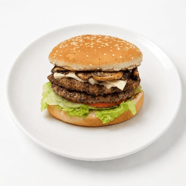 Double Mushroom Cheeseburger.