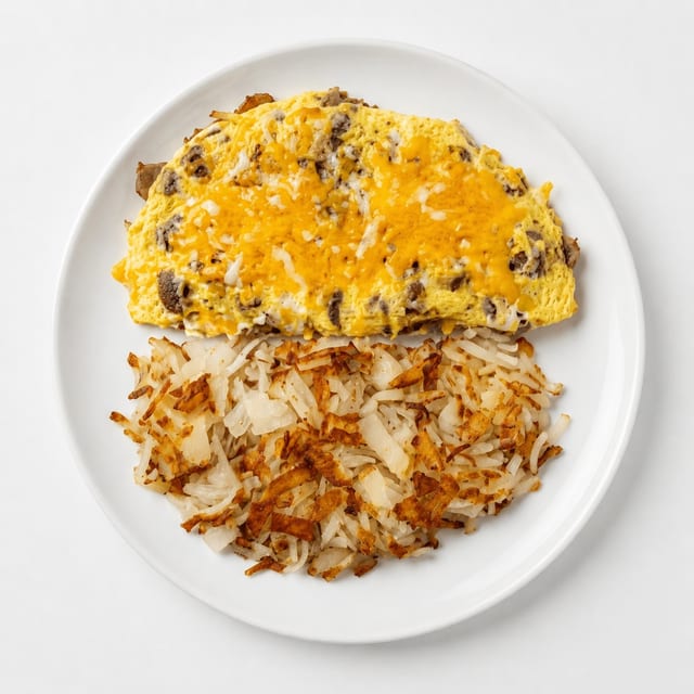Bacon and Cheese Omelette.