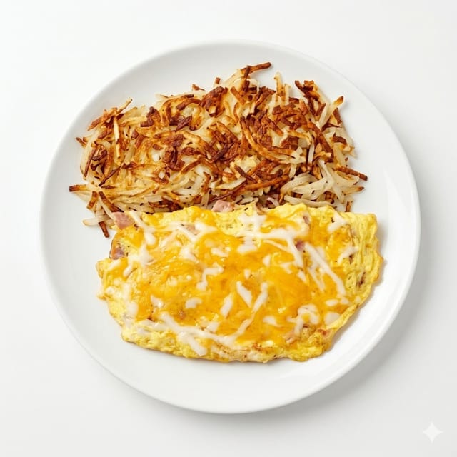 Ham and Cheese Omelette.