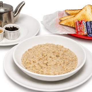 Oatmeal with Toast Breakfast