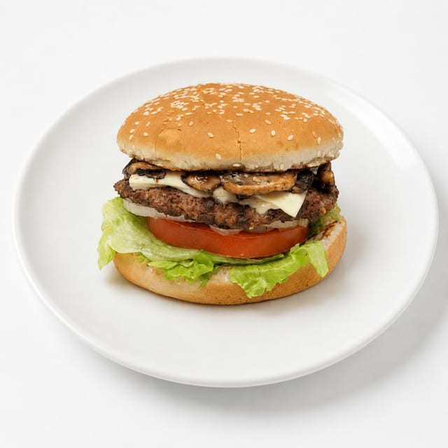 Mushroom Cheeseburger.