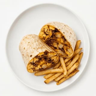 Chili Cheese, French Fry Breakfast Burrito